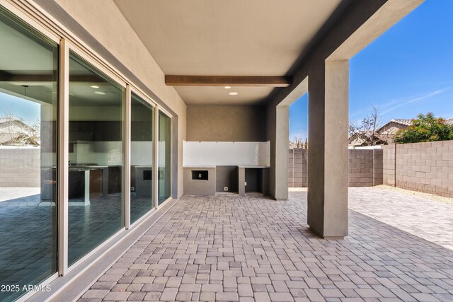 view of patio / terrace with a fenced backyard