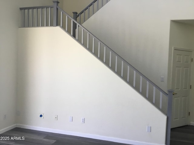 10489 S 182nd Dr, Goodyear, AZ 85338 - staircase with baseboards and wood finished floors