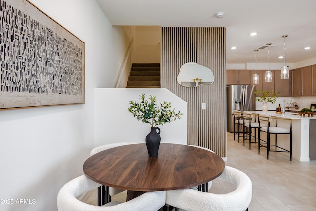 651 N Ironwood Rd Unit 9-12, Apache Junction, AZ 85119 - dining space featuring stairs and recessed lighting