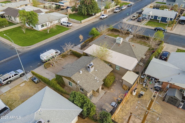 drone / aerial view with a residential view