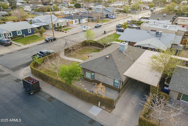 aerial view featuring a residential view