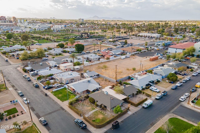 bird's eye view with a residential view