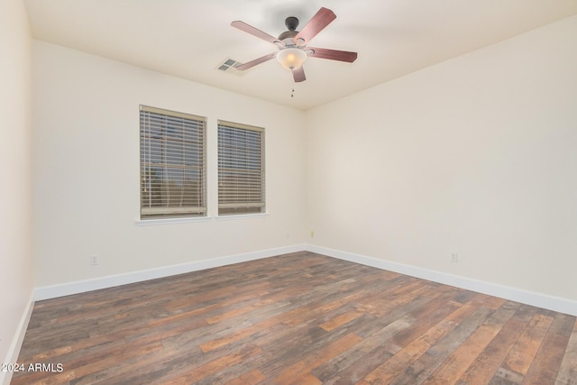 5713 W Rowel Rd, Phoenix, AZ 85083 - spare room with dark wood-type flooring and ceiling fan