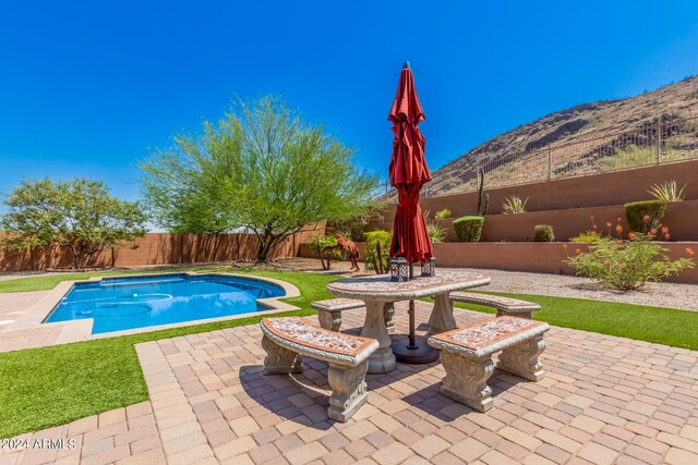 5713 W Rowel Rd, Phoenix, AZ 85083 - view of pool featuring a mountain view and a patio
