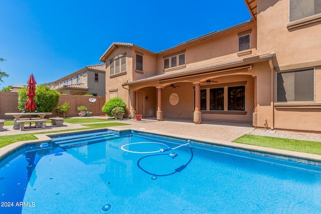 5713 W Rowel Rd, Phoenix, AZ 85083 - view of pool with a patio area and ceiling fan