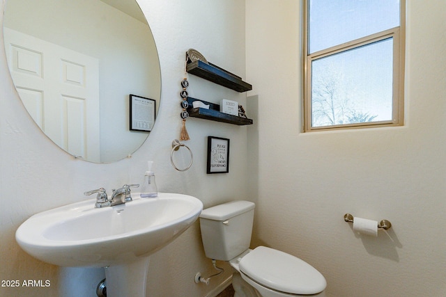 bathroom with sink and toilet