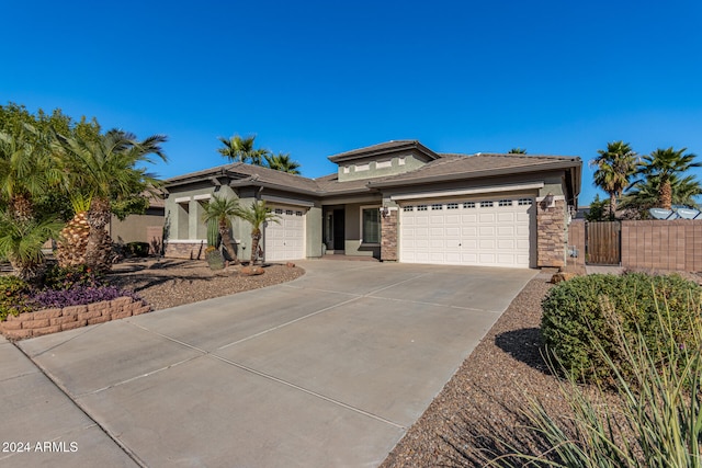 view of front facade with a garage