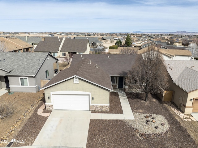 aerial view featuring a residential view