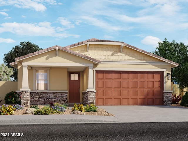 craftsman-style house featuring a garage