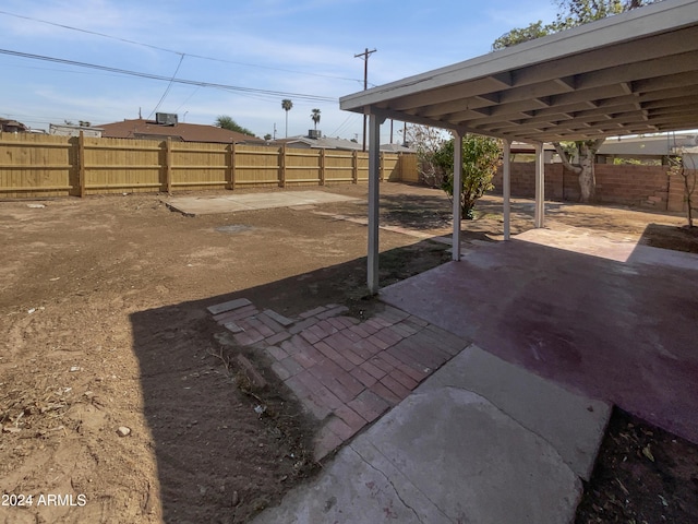 view of patio featuring a fenced backyard