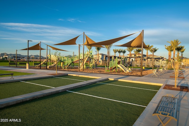 communal playground featuring a game area