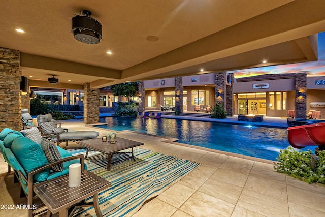 view of pool with a patio area