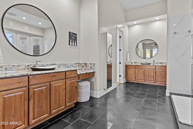 bathroom featuring vanity