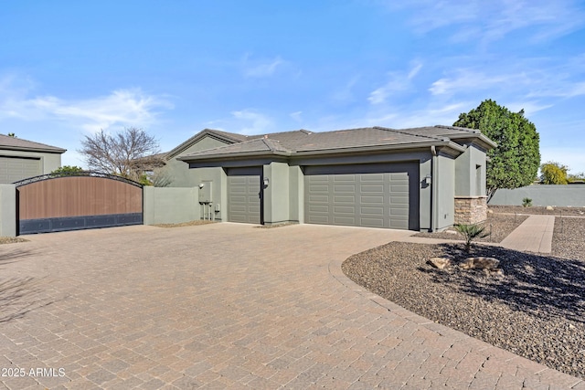 view of front of home featuring a garage