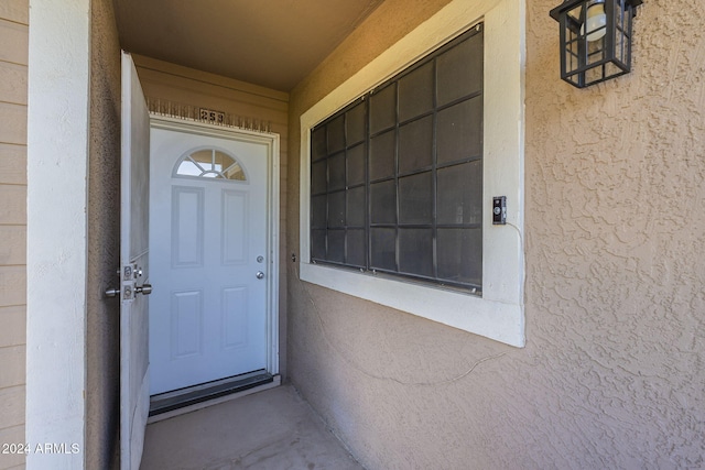 view of doorway to property