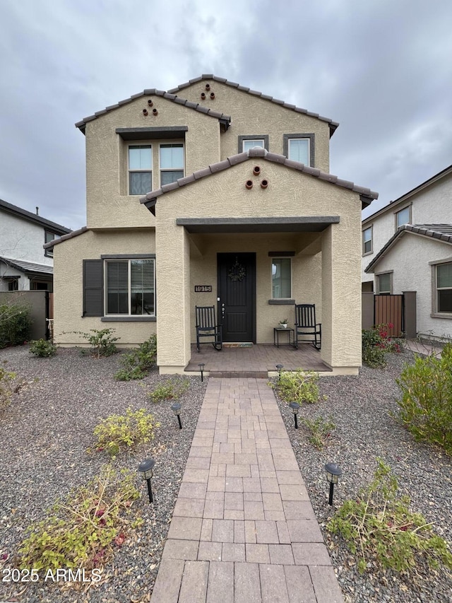 view of front of home featuring covered porch