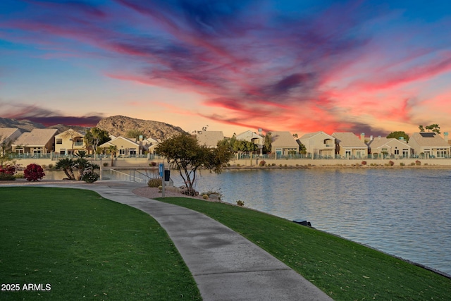 water view with a residential view