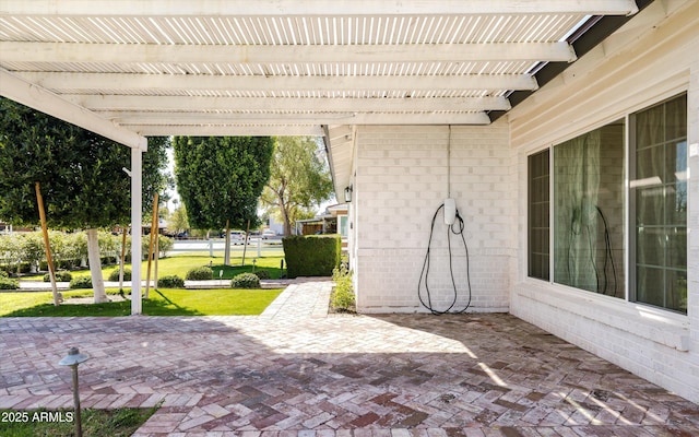 view of patio / terrace with a pergola