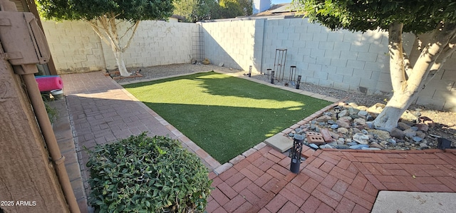 view of yard featuring a patio