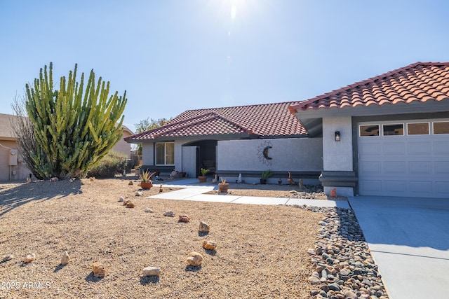 view of front facade with a garage