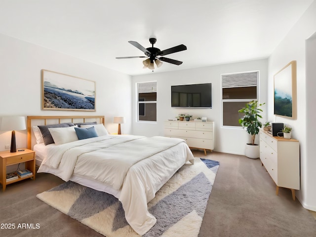 1078 E Poncho Ln, San Tan Valley, AZ 85143 - bedroom with light carpet and a ceiling fan