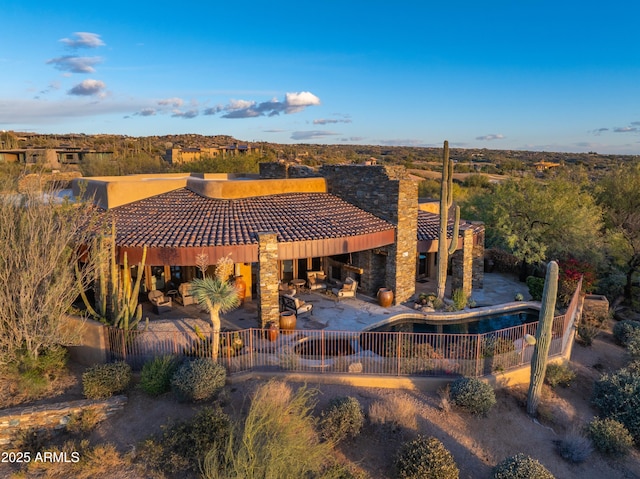 birds eye view of property