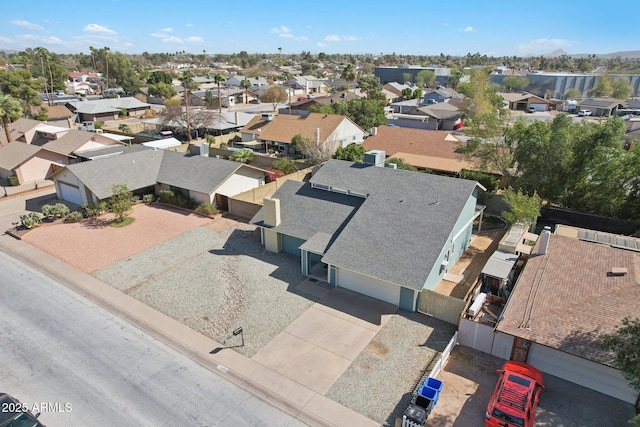 bird's eye view featuring a residential view