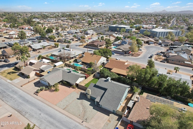 drone / aerial view with a residential view