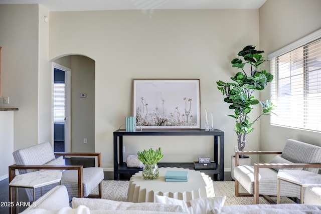 living room featuring hardwood / wood-style flooring