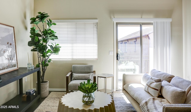 living room with a healthy amount of sunlight