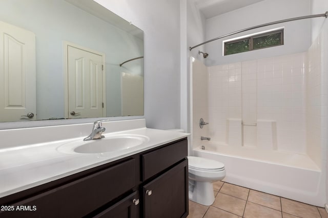 3756 E Kerry Ln, Phoenix, AZ 85050 - bathroom with vanity, tile patterned floors,  shower combination, and toilet