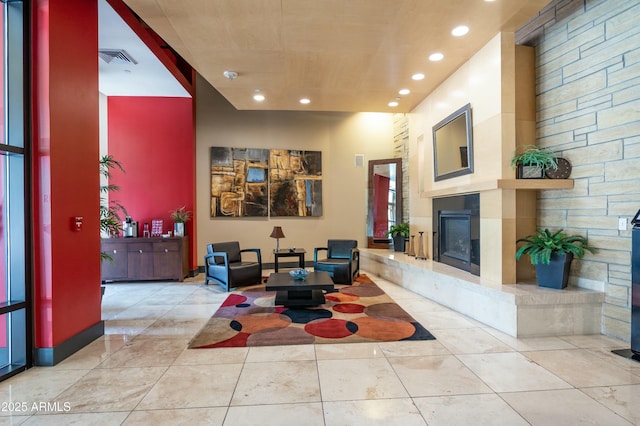 building lobby featuring visible vents