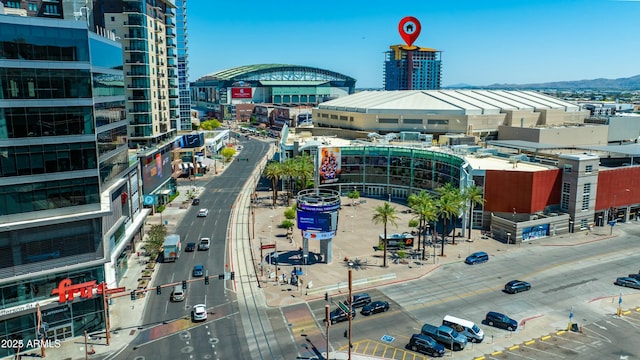 bird's eye view featuring a view of city
