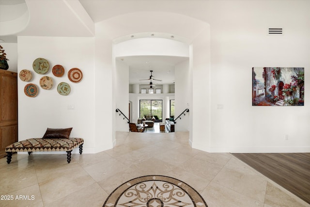 15816 E Eagle Crest Rd, Fountain Hills, AZ 85268 - hallway with light tile patterned flooring and baseboards