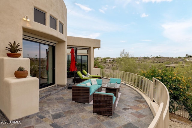 15816 E Eagle Crest Rd, Fountain Hills, AZ 85268 - view of patio / terrace with an outdoor hangout area