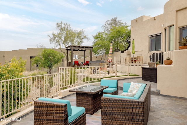 15816 E Eagle Crest Rd, Fountain Hills, AZ 85268 - view of patio / terrace with an outdoor hangout area