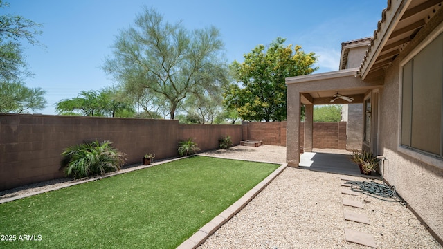 3439 W Darien Way, Phoenix, AZ 85086 - view of yard featuring ceiling fan and a patio