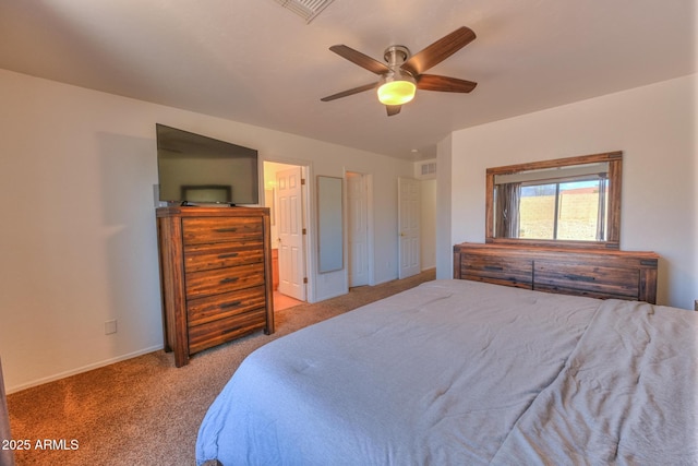 2386 Skyview Dr, Sierra Vista, AZ 85635 - carpeted bedroom with baseboards and ceiling fan