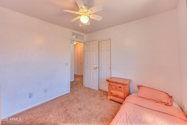 2386 Skyview Dr, Sierra Vista, AZ 85635 - carpeted bedroom with baseboards and a ceiling fan