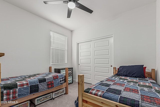 2923 W Shanley Ave, Apache Junction, AZ 85120 - carpeted bedroom featuring ceiling fan and a closet