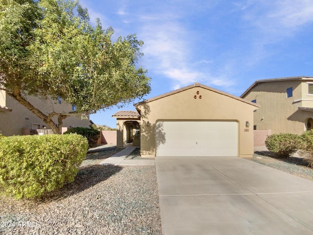 view of front of home featuring a garage