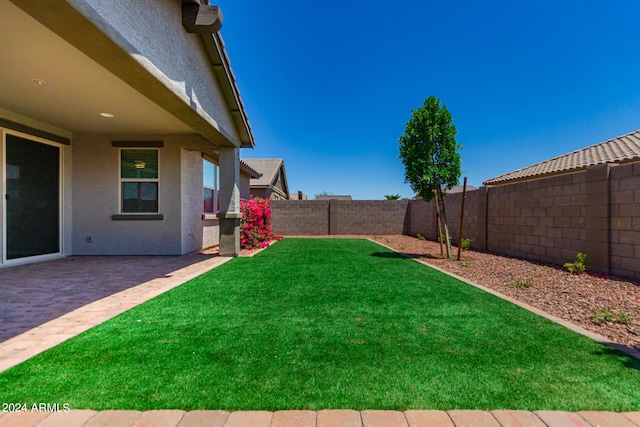 view of yard featuring a patio