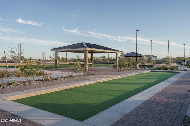 view of community with a gazebo