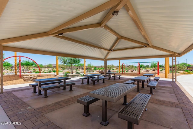 view of property's community with a gazebo