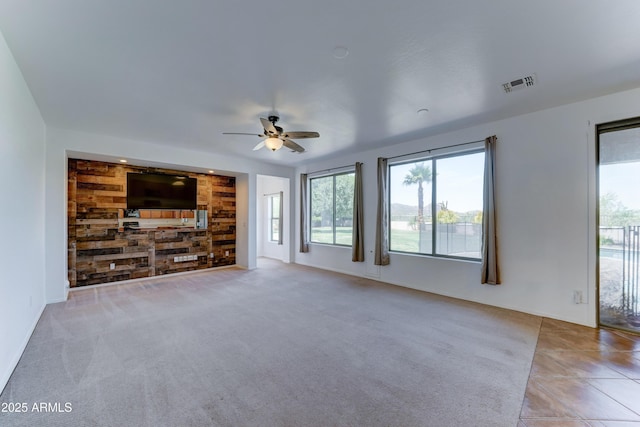 7398 W Paso Trl, Peoria, AZ 85383 - unfurnished living room with ceiling fan and tile patterned flooring