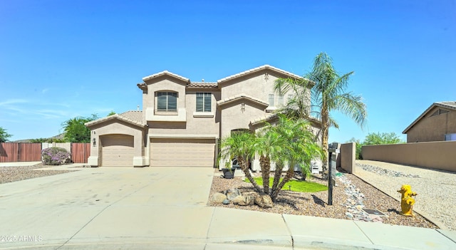 7398 W Paso Trl, Peoria, AZ 85383 - mediterranean / spanish house with stucco siding, concrete driveway, a tile roof, and an attached garage