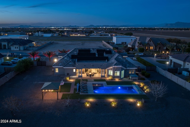 exterior space featuring a gazebo