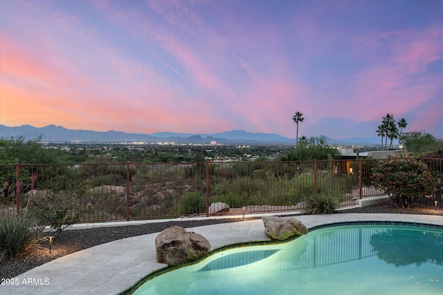 6102 E Sage Dr, Paradise Valley, AZ 85253 - view of pool featuring a mountain view