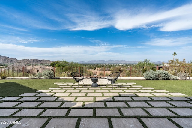 6102 E Sage Dr, Paradise Valley, AZ 85253 - view of patio / terrace featuring a mountain view