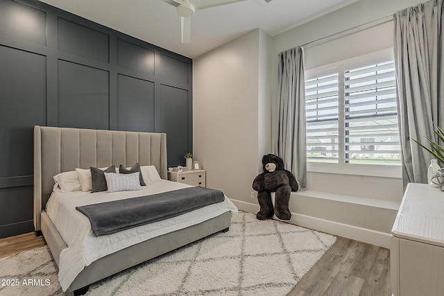 bedroom featuring wood finished floors